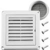 Funmit 4" Louvered Vent Cover Stops Birds Nesting for Outside