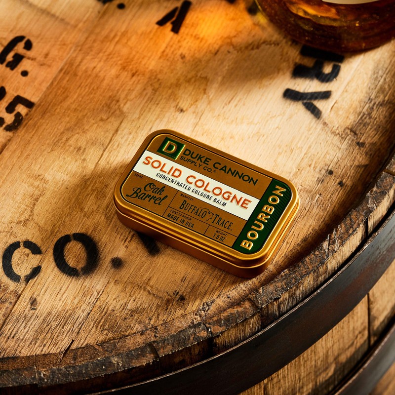 Duke Cannon Supply Co. Solid Cologne for Men Bourbon (Woodsy,