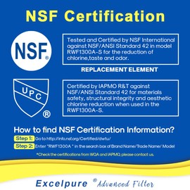 EXCELPURE DW2042FR-09 Replacement for LG Daewoo DW2042FR, Kenmore 46-9130, Aqua Crystal DW2042FR-09, 60199-0006802-00, FRN-Y22D2V, FRN-Y22D2W, FRNY22F2VI, Refrigerator Water Filter, 3PACK