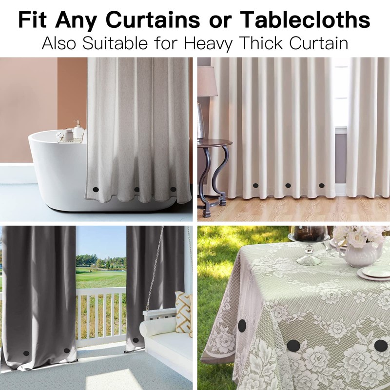 Shower Curtain Weights, Silicone Encased Strong Shower Curtain Magnets, No