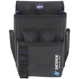 SK11 DEVICE DVC-KZ12 Waist Bag, 2 Tiers, Large Capacity Pockets, Black