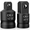 2PCS Impact Socket Adapter and Reducer Set,1/2"to 3/8" & 3/8"to