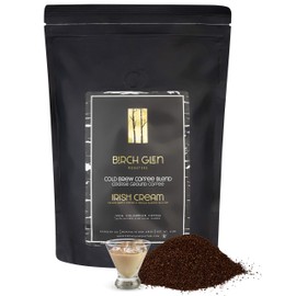 Irish Cream Flavored Cold Brew Coffee Blend, Coarse Ground Colombian Beans- Birch Glen Roasters - Resealable Bag (1 Lb)