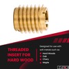 E-Z LOK 400-332 Threaded Insert, Brass, Knife Thread, 10-32 Internal