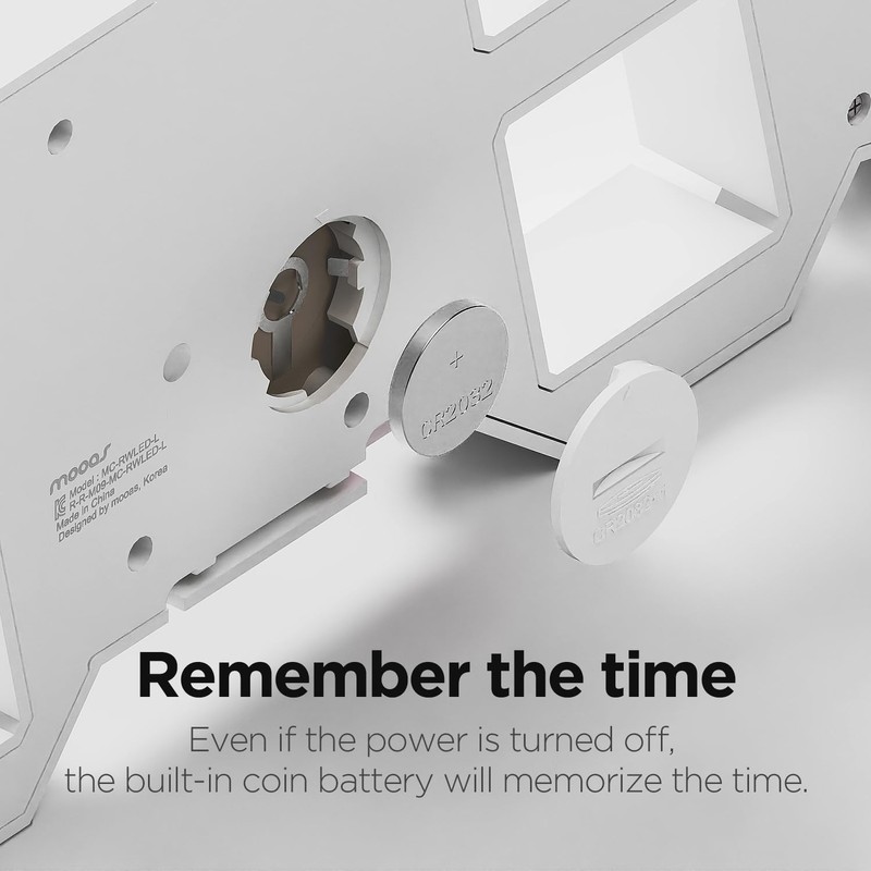 mooas 3D LED Clock, Multi-Function LED Clock (Calendar, Alarm, Temperature)