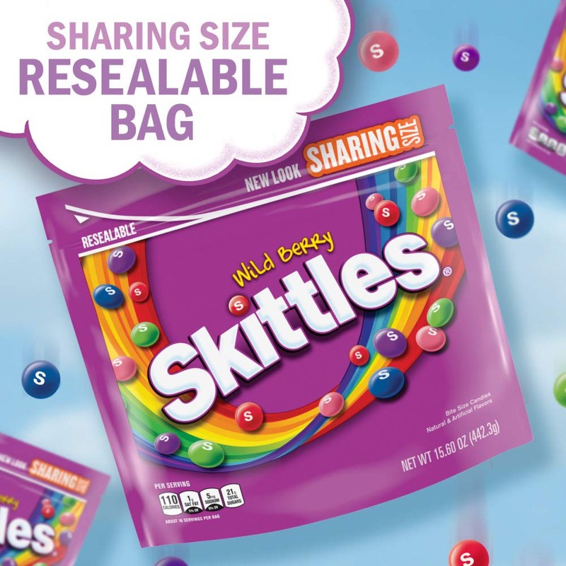SKITTLES Valentine's Day Wild Berry Chewy Candy, Sharing Size, 15.6