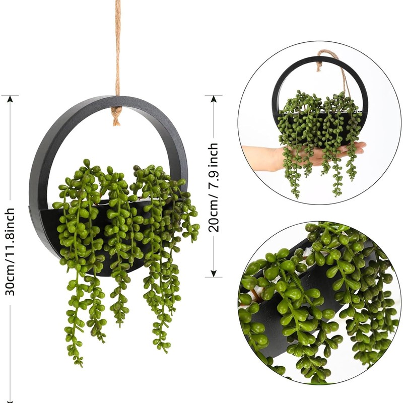 Artificial Hanging Plants Hanging Planter Fake Succulents Artificial String of