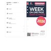 2026 Week on one page diary & lined notes organiser