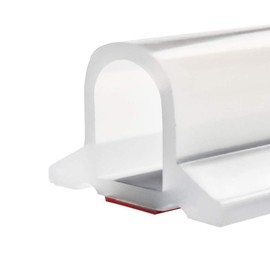 98 Inch Collapsible Shower Threshold Water Dam, Ideal for Wheelchair Accessible, Suitable for Accessibility ADA Handicap Showers (Completely Transparent）