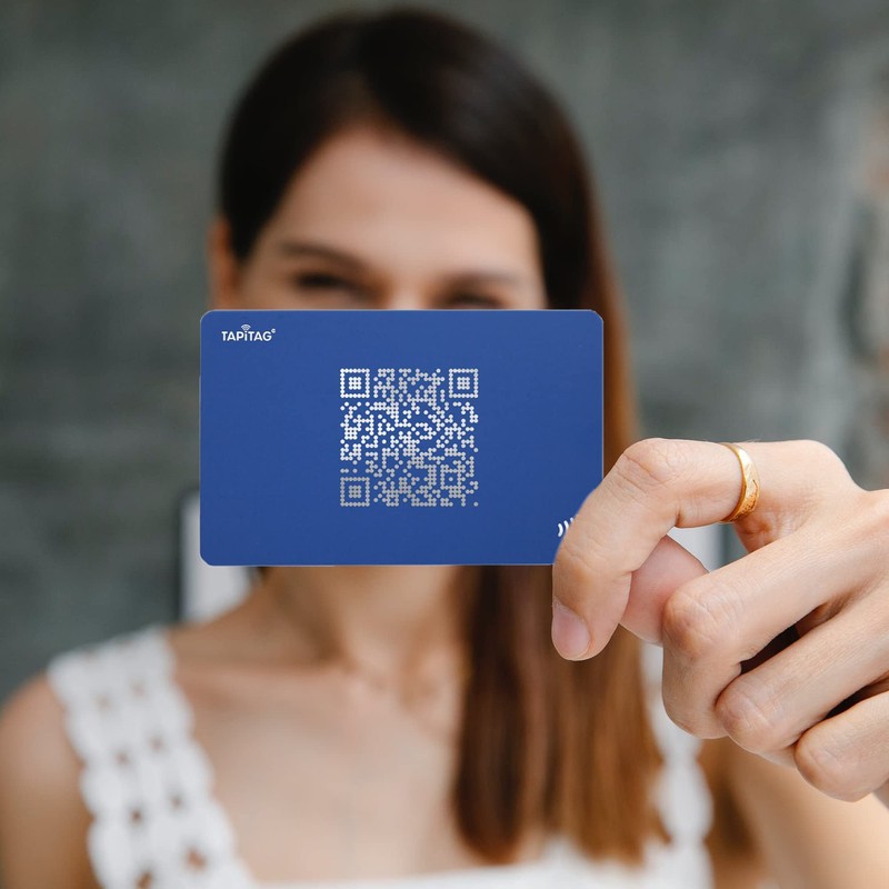 TAPiTAG Digital Business Card NFC Tag + QR(Blue)