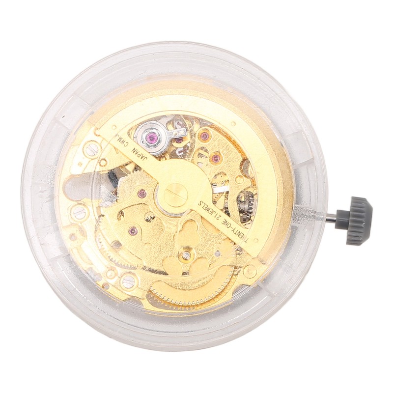 8N24 Watch Movement Golden Alloy Automatic Hollow Out Watch Replacement