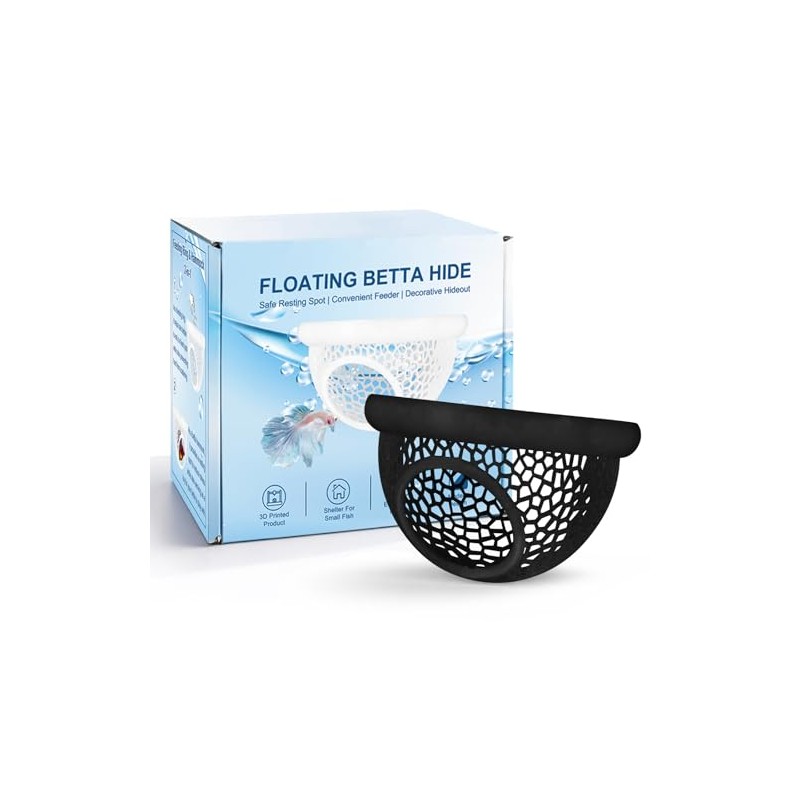 Floating Betta Hide & Shrimp Cave – 3D Printed Aquarium