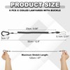PATIKIL Coiled Lanyards with Buckle 47 Inch, 6 Pcs Retractable