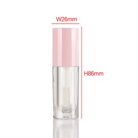COSIDEA 14 Empty 6ml Foot Stick Lip Gloss Tubes for DIY Lip Gloss White Round Lip Gloss Containers Tubes with Thick Wand