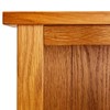 vidaXL Bookcase, Freestanding, 3-Shelf, Brown, Solid Oak Wood and MDF,