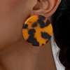 Sttiafay Acrylic Large Round Earrings Tortoise Shell Resin Big Circle