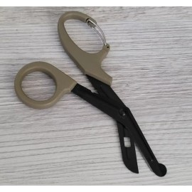Zamtechmed Heavy Duty Military style Trauma EMT/Paramedic Shears SAND TAN With Carabiner