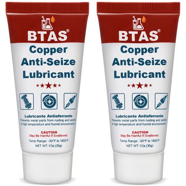 BTAS Copper Anti-Seize Lubricant 1 oz 2 Pcs,Resistant to High