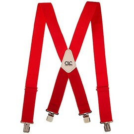 CLC Custom Leathercraft 110RED Heavy Duty Work Suspenders, Elastic Straps, One Size, Red