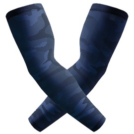 CUBATTY Arm Cover, Men's, Camouflage, Cool, Compression Arm Cover, UV Protection, UPF50+, Anti-Slip, Sweat Absorbent, Quick Drying, Airsoft Baseball, Golf, Running, Climbing, Biking, Fishing, Sports,