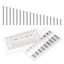 JIYIN 360 Pieces 6-23 mm Watch Split Pins, Watch Strap Pins Watch Pins Watch Repair Accessories Removal of Watch Links Safety Cotter Pin for Watch Strap Repair Kit, silver, Flat