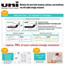 Generic Refills Smudge-Proof Leads, 0.7mm Medium, 3 Sets of 3 Grades (HB, B, 2B), 40 Pieces Per Dispenser (360 Pieces Total), 9-Pack