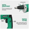 Hoteche 5-Amp Dry Wall Screw Driver, Electric Screwdriver with Variable