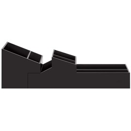 Spirella 10.19175 Skyline Black 7 Litre 2-Piece Bathroom Accessory, Plastic, black, 8/5 x 30 cm