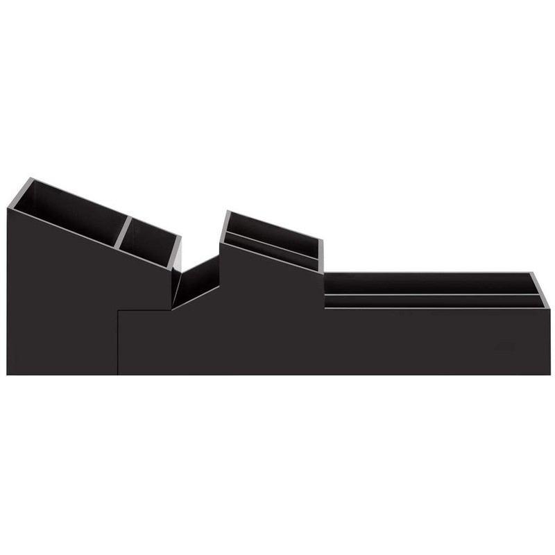 Spirella 10.19175 Skyline Black 7 Litre 2-Piece Bathroom Accessory, Plastic, black, 8/5 x