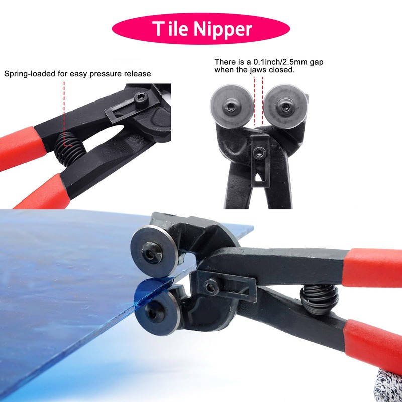 Tayfeim Glass Cutter Tool Glass Cutting Tool Set Kit with