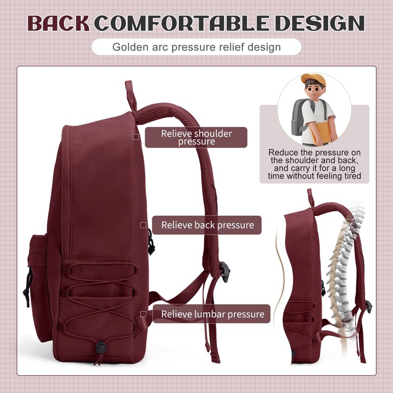 VGOCO School Backpack for Teens Girls Boys Lightweight Middle School