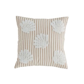 Mud Pie Shell Sea Beaded Pillow; 18" X 18"