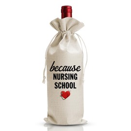 Nursing School Graduation Gift Wine Bag for LNP Women and Her Pharmacist Practitioner, Nurse Appreciation or Thank You Gifts, Nurse Day Week Gift Bag, Med School Graduation Party Decor Favors