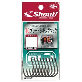 Shout! 236TB TC Blade Jigging Hook, Medium, Black