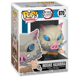 POP Demon Slayer - Inosuke Hashibira Funko Vinyl Figure (Bundled with Compatible Box Protector Case), Multicolor, 3.75 inches