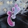 MoonlightJadeArt STKR069- PINK & BLACK LIZARD Sticker Psychedelic Lizards Reptile