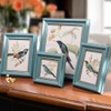 AMHOME 3.5x3.5 Picture Frame Blue Square Photo Frame The Overall