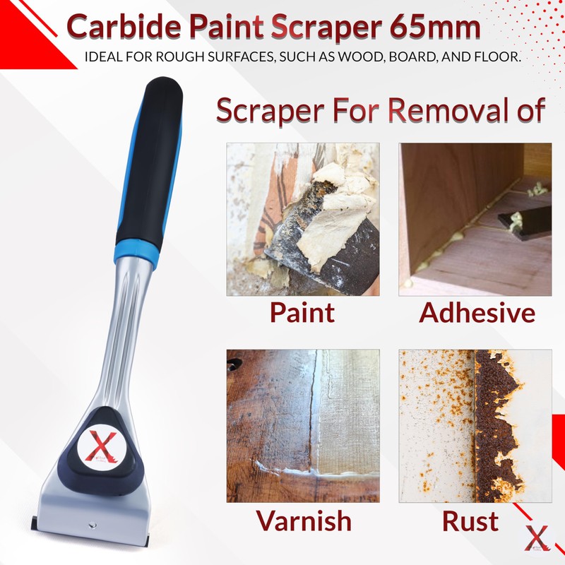 Premium Ergonomic Carbide Scraper, 2-1/2 Inch, Scraper Tool for Removing