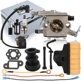 partszen Carburetor Replace for Walbro WT286 with 1123 160 1650 Air Filter Ignition Coil Fuel Line for Stihl 021 023 025 MS210 MS230 MS250 Chainsaw Carb Tune Up Kit