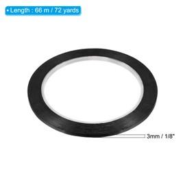 PATIKIL 4 Pack 1/8" Dry Erase Tape for Graphic Chart Marking DIY Art Black