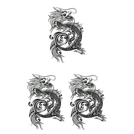 KING HORSE hm501 Tattoo Sticker Dragon Dragon [Regular Size, Pack of 3], hm501-3