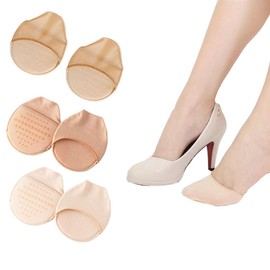 HQRKOTM 3 Pairs Toe Topper Socks Toe Socks Breathable Half Socks Women's Non-Slip Forefoot Socks Invisible Socks Women's Invisible Toe Socks Half Socks High Heel Socks for Girls, a