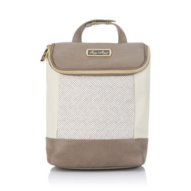 Itzy Ritzy Insulated Bottle Bag – Keeps Bottles Warm or Cool - Holds 3 Bottles & Features Interior Pocket for Ice Pack (Not Included), Vanilla Latte