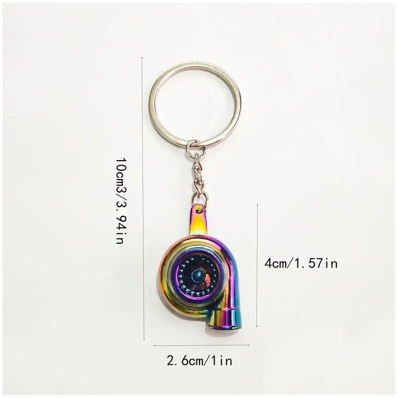 4Trails Turbo Car Keychain Auto Parts Keyring Lucky Turbocharger Gift