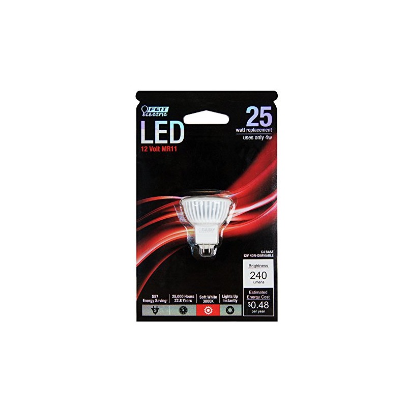 Feit Electric BPMR11/LED 25W Equivalent Mr11 G4 Base LED Light