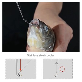 YINETTECH 1PC Straight Fishing Forcep & 1PC Fishing Hook Remover Stainless Steel Fishing Bait Tool for Unhooking Fish Removing Carp Pike