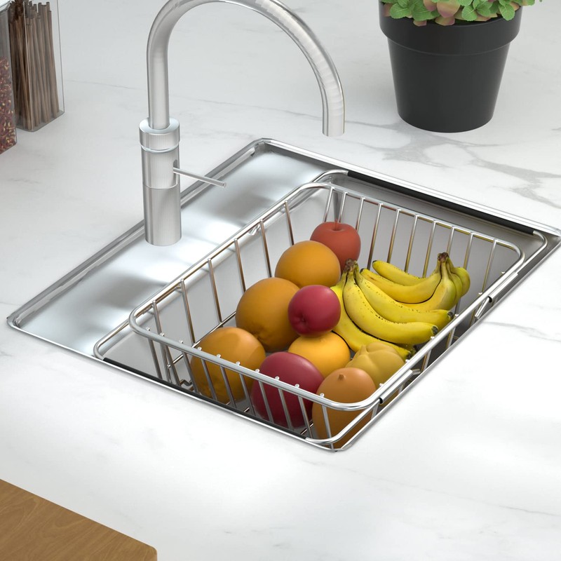 JINGWAYS Stainless Steel Dish Rack,Expandable Deep & Large Dish Drying