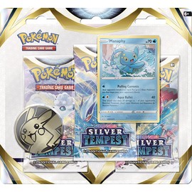 Pokémon Silver Tempest Triple Pack (3 Boosters & Manaphy Foil Promo Card)