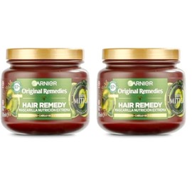 Garnier Original Remedies Olive Hair Mask 300ml 2-Piece Set Nutritious Moisturizing Shine Enhancing Damaged Hair Care / 가르니에 오리지널 레메디스 올리브 헤어마스크 300ml 2개세트영양보습 윤기강화 손상모발관리