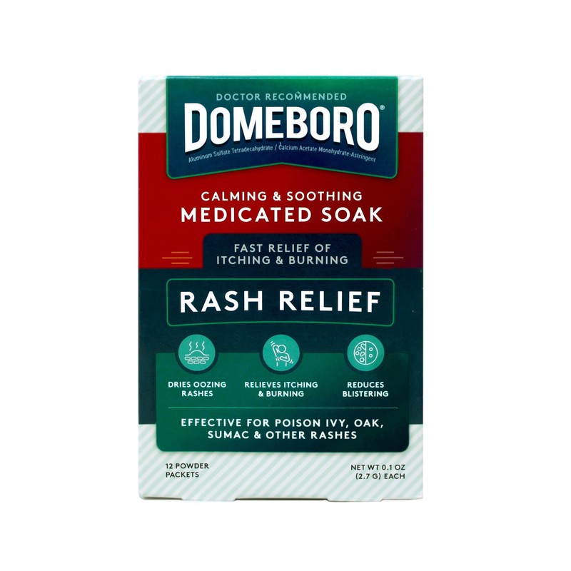 Domeboro Soothing Soak Rash Relief Poweder Packets, 12 ea (Pack